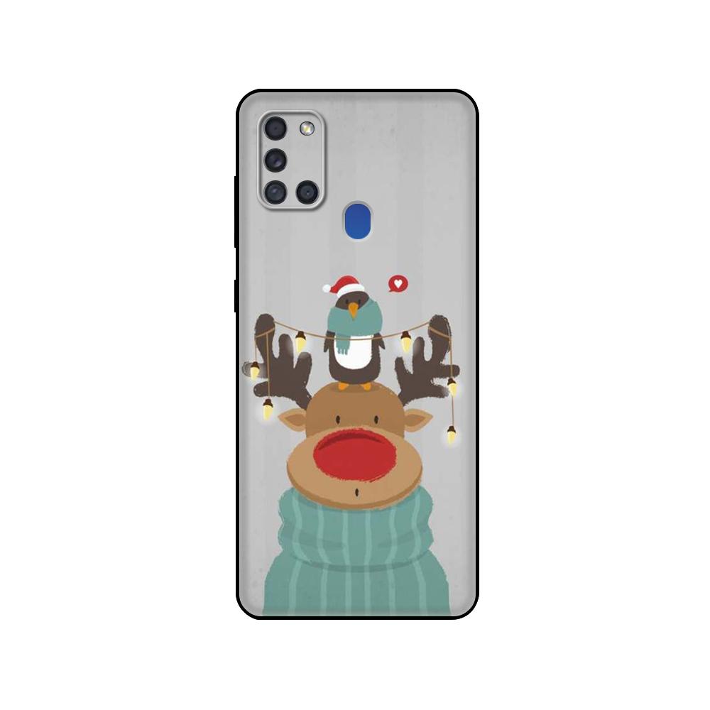 Черный чехол из ТПУ для Samsung Galaxy A50 50S A30S A10 A01 A11 A21S A31 A41 A51 A71 M21 M30S S10 LITE Чехол на Рождество и Новый год