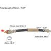 HARFINGTON Резьба M6x1мм Длина 7,87" Гибкий удлинительный шланг для смазки с фиксирующей шестигранной гайкой для шприца-смазчика