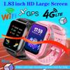 Kids 4g Smart Watch Temperature Sos Gps Location Video Call Wifi Sim Card Children 1.83inch Hd Smartwatch Camera Waterproof Baby