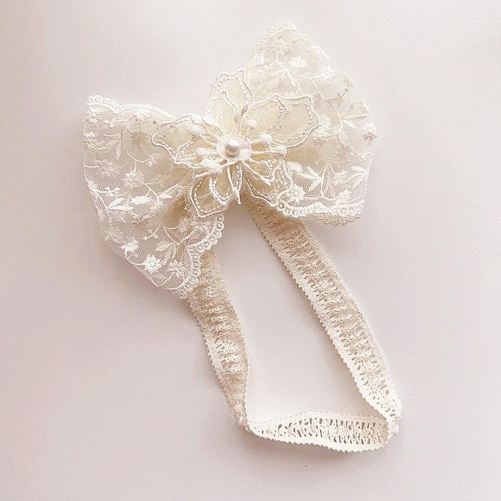 Hair Accessory Hollow Headband Elastic Lace Flowers Headwear White Cute Head Hoop Princess Girl
