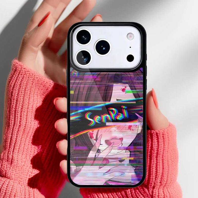 Сугой Сэмпай Аниме Чехол для Телефона для iPhone 17 Air 16e 15 14 13 Pro Max Задняя Крышка для 12 11 Pro Coque
