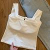 Белая атмосфера Feeling Camisole Майка женская, универсальная с бюстгальтерами Отдел, с бантом Короткие модели Снаружи Тонкие топы