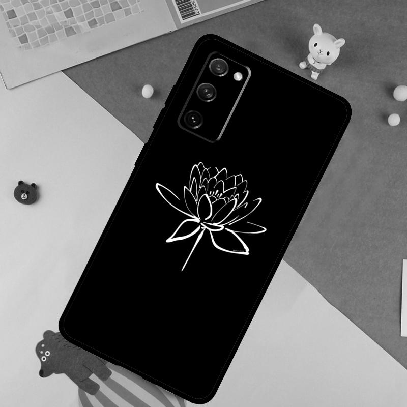 Мягкий чехол 'Цветок лотоса' для Samsung Galaxy S24 Ultra S9 S10 S20 S22 S21 Plus S23 FE S25 Ultra Чехол Funda