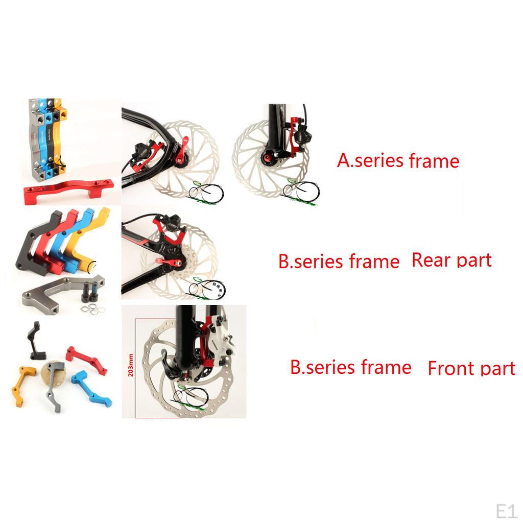 Адаптер крепления дискового тормоза велосипеда для переднего суппорта 203 мм - F/R203 - красный
