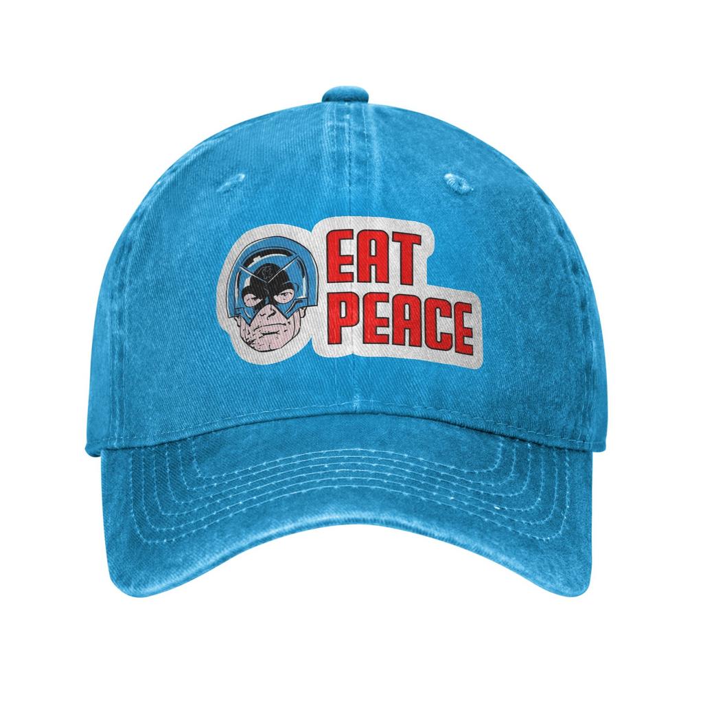 Unisex Vigilante Peacemaker Quotes Print Hats Vintage Distressed Washed Baseball Cap Adjustable