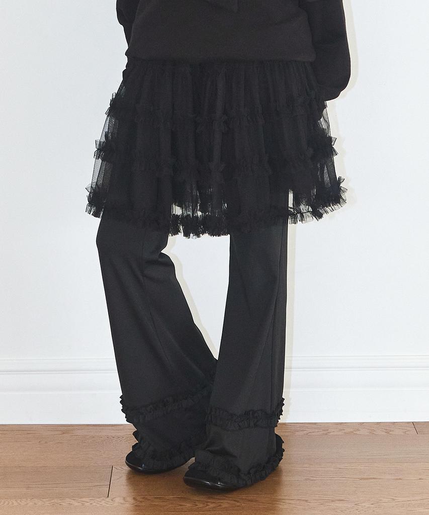 ILLIGO Юбка-брюки с воланами и слоями Ruffle Layered Skirt Pants Черный