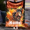 Motorcycle Adventure Customize Your Name Outdoor Blanket Comfortable Soft Lightweight For Travel Camping Picnics Sofa Office Bed Living Room Gift For