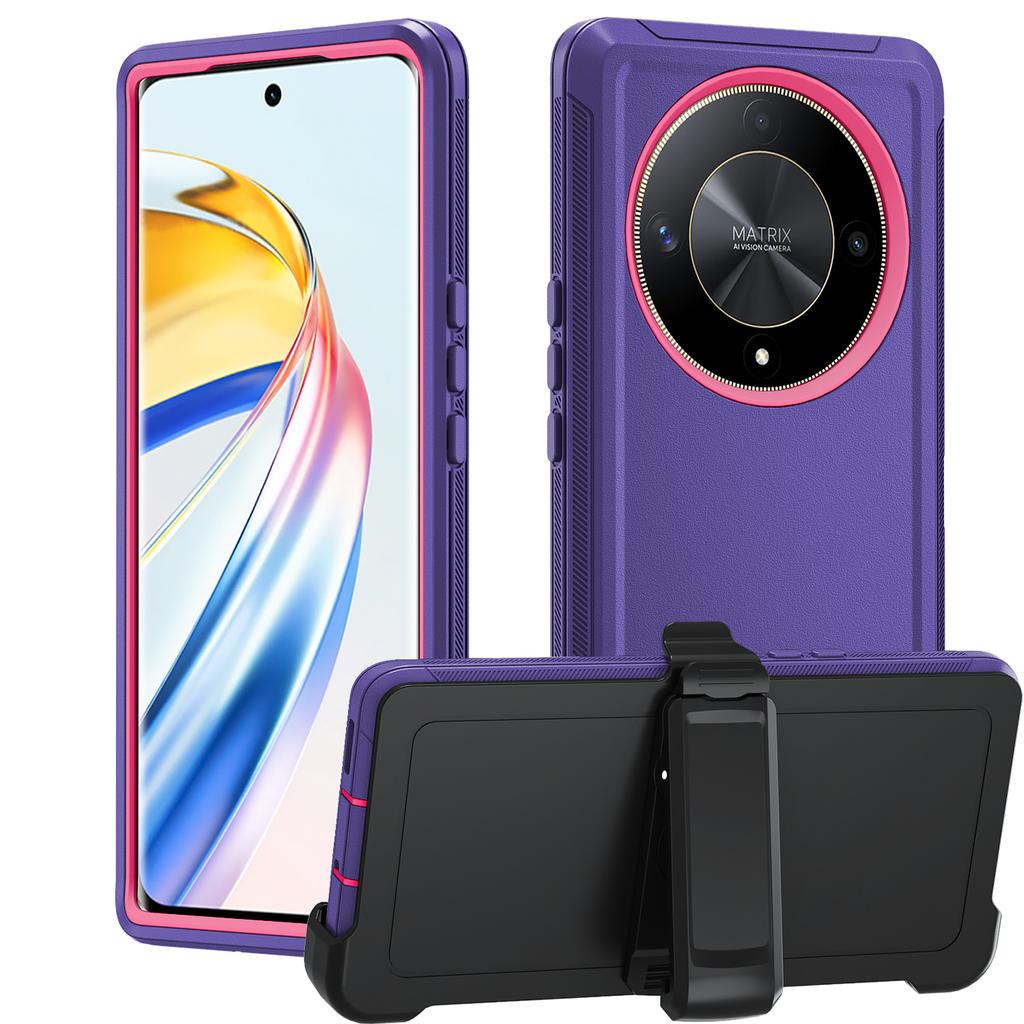 3IN1 Otter Armor Box прочный чехол для Honor Magic 7 Lite X9A/B/C X8 X7 X6 200 Lite 6 5Lite Defender Series силиконовый прочный защитный чехол с зажимом
