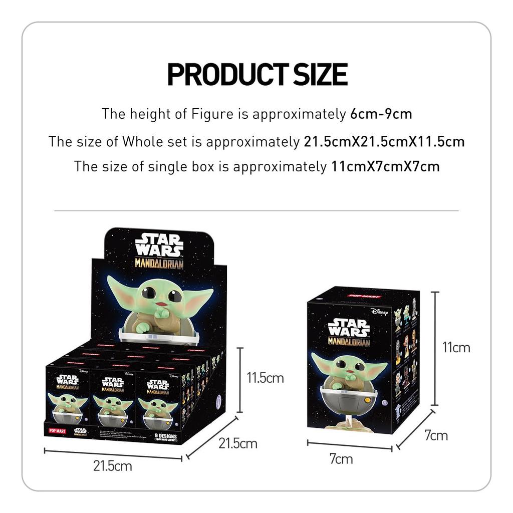 POP MART Star Wars Mandalorian Series Box 9 Фигурки Star Wars Mandalorian Series Wars Mandalorian [Разные предметы] (Серия «Звезда», шт., 9)
