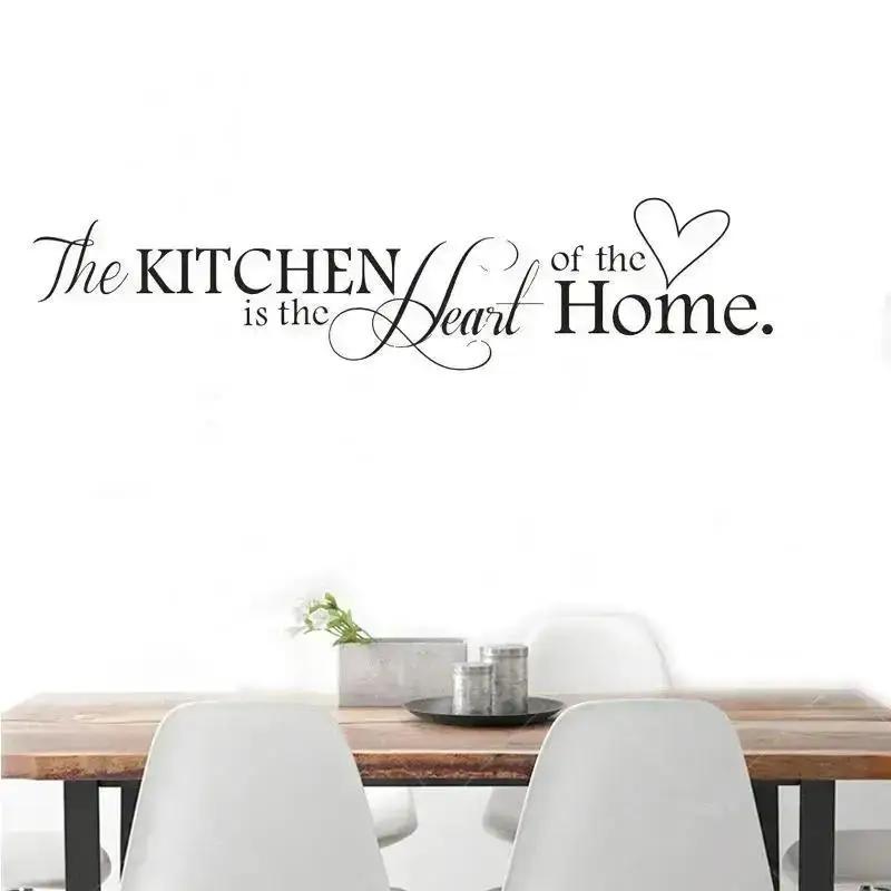 English Letters Kitchen Love Vinyl Wall Sticker On The Wall Decals Art Words Kitchen Background Decoration Stickers Home Decor