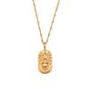 E.B.belle Trendy Personality Square Stainless steel Pendant Embossment 12 Constellation Sign PVD Gold-plating Necklace For Women