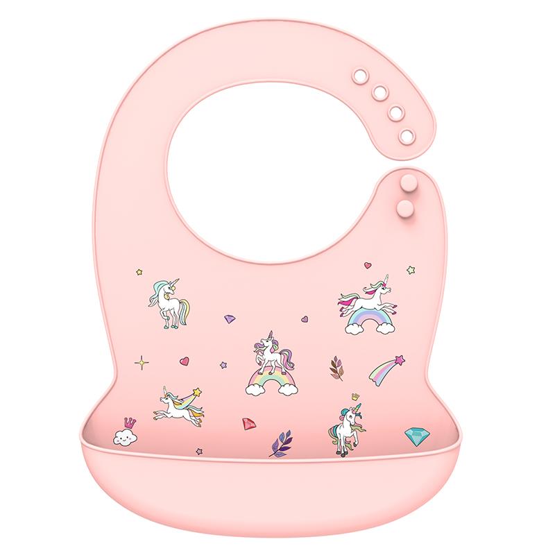 LOFCA 1pc Silicone Bibs For Kids Newborn Baby Bibs Waterproof Silicone Feeding Baby For Toddler Breakfast Feedings Adjustable