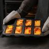 Precut Unbleached Parchment Paper for Baking 8-Cavity Mini Loaf Pan Set with 200Pcs Liners, Sturdy Carbon Steel Mold Daily Cooking Nonstick