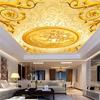 Обои 3d Золотой Европейский Узор Стиль Потолок Настенная Роспись Гостиная Спальня Фон Стена 3d Потолок Настенная Роспись