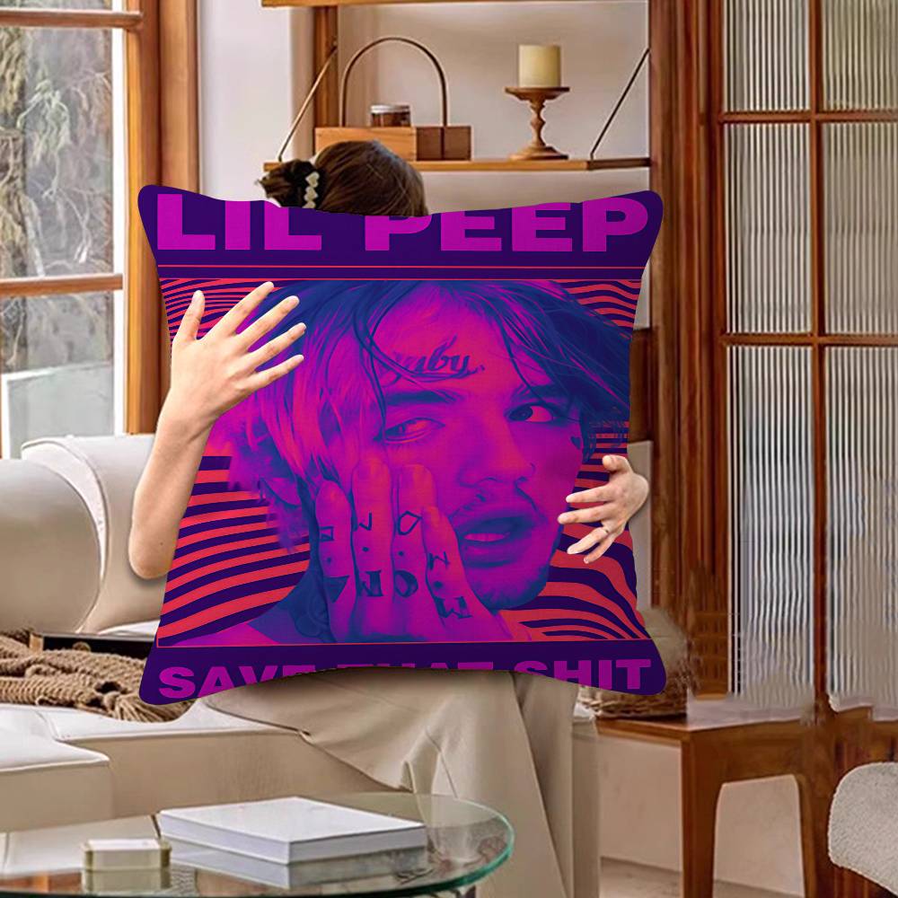 Хип-хоп рэпер Lil Peep Подушка Аниме Подушка Наволочка для дивана/кровати Подушка-подушка 45x45 см Мода