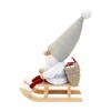 NORDIKA Nisse Nordica Nisse Christmas Wooden Doll Riding a (Santa Sleigh)