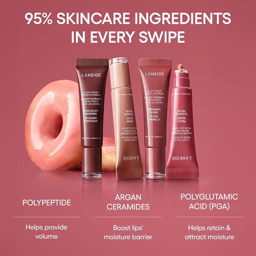 LANEIGE Оттеночная сыворотка для губ Glaze Craze (8 оттенков) 12g