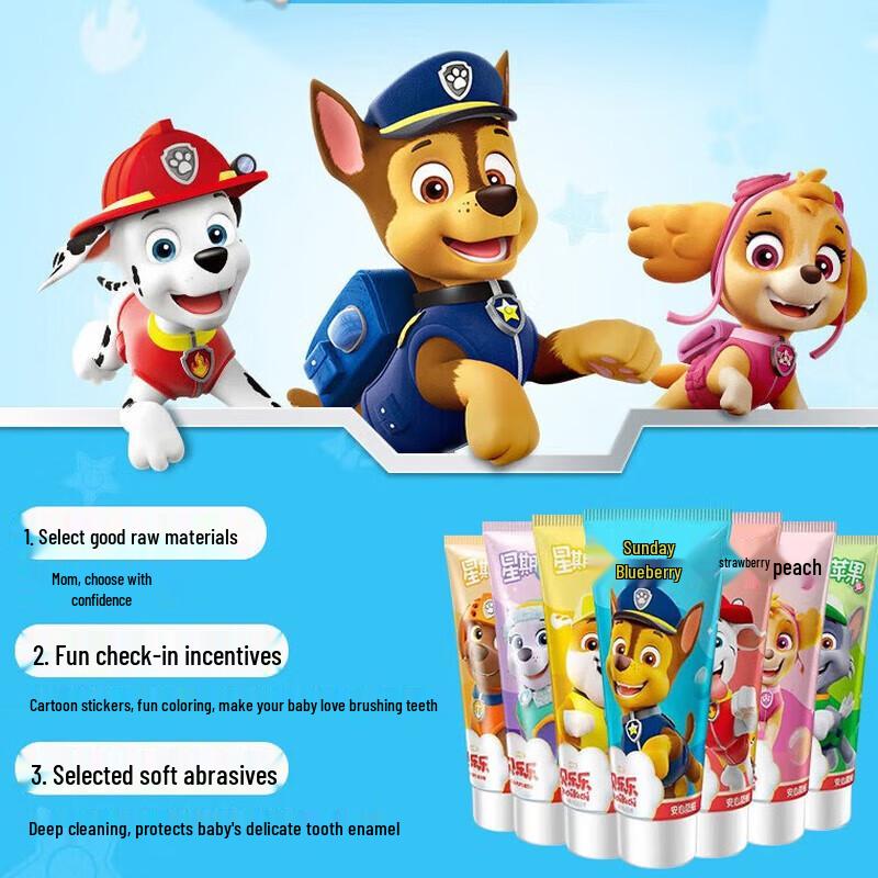 Набор детской зубной пасты Paw Patrol против кариеса