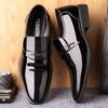 Мужские деловые кожаные туфли с острым носком, туфли-оксфорды, деловая повседневная обувь для мужчин, высококачественные туфли без застежек, лоферы, мокасины