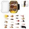 60PCS with High Carbon Steel Hook Fly Fishing Lures Colorful Fly Fishing Tackle  For Trout Bass