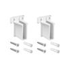 Closet Rod End Supports with Mounting Screws Curtain Flange Rod Holder RV Camper Accessories Opening Flange Rod Bracket