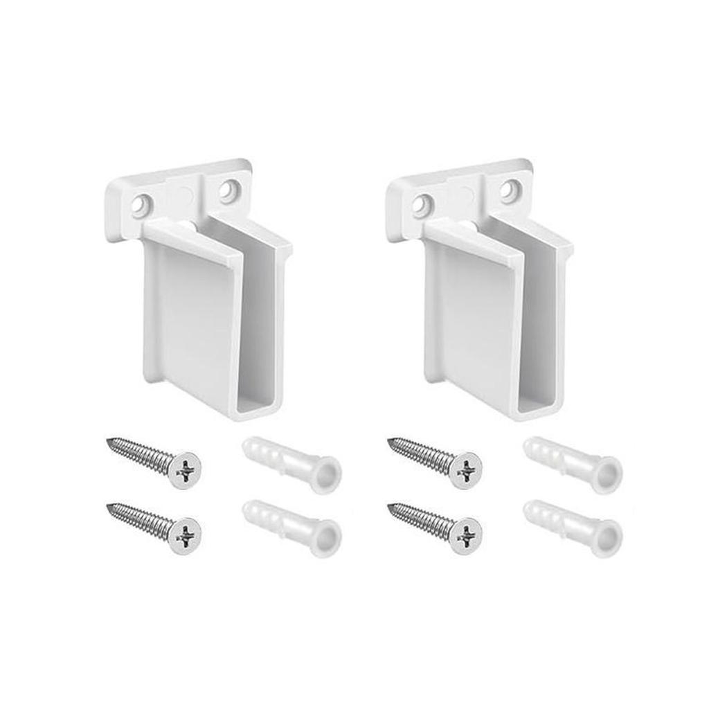 Closet Rod End Supports with Mounting Screws Curtain Flange Rod Holder RV Camper Accessories Opening Flange Rod Bracket
