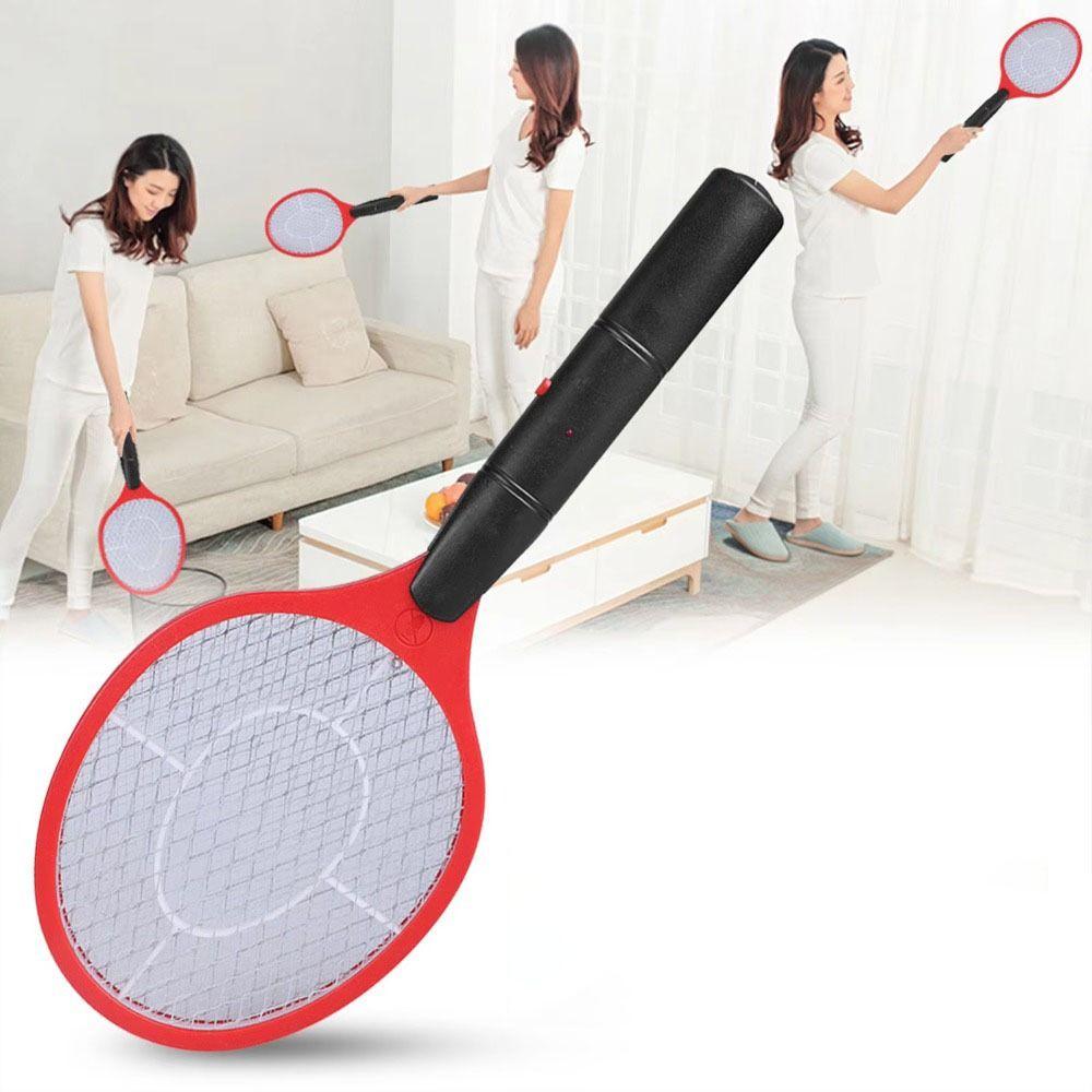 Handheld Electric Mosquito Swatter Battery Powered Insect Bug Zapper Portable Fly Swatter  Night