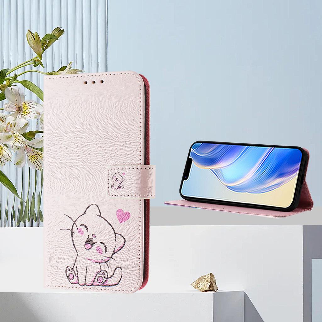 Cute Cat Luxury Painted Leather Case Wallet Book Style Cover for Oppo A72/A52/A92 4G,A36 4G,Reno 8/9,Realme 8/9/10/11/12...