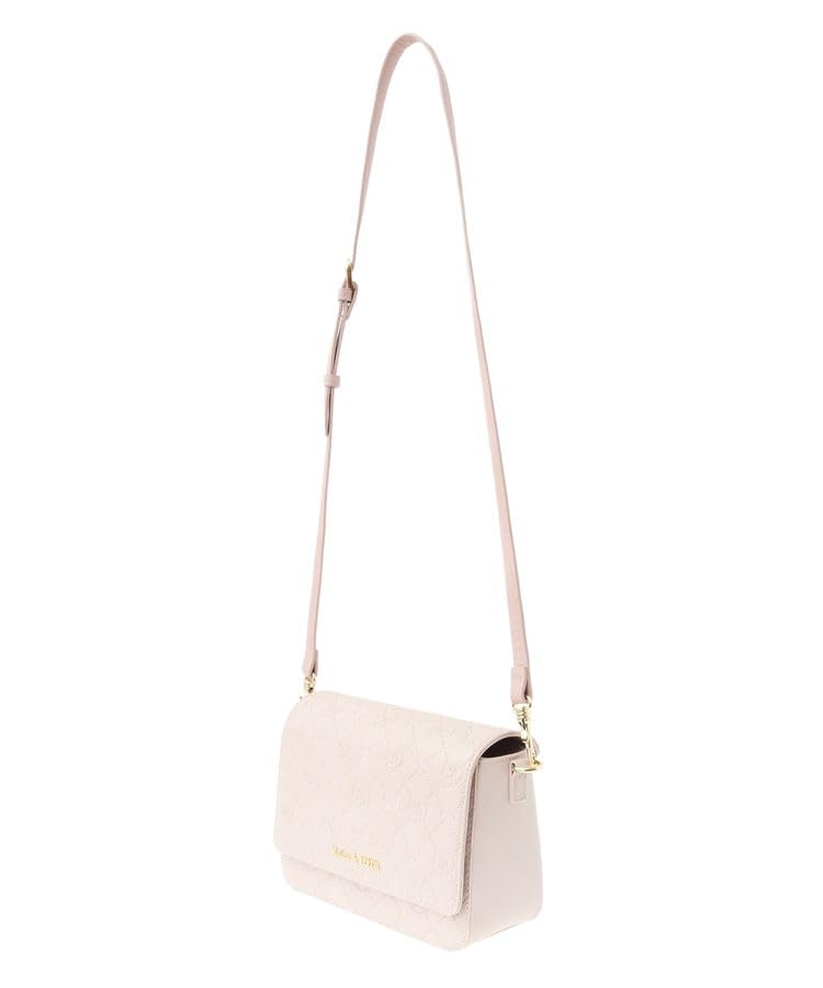 De Apparel Monogram Flap Shoulder Bag for Pink [Maison Fleur] Women,