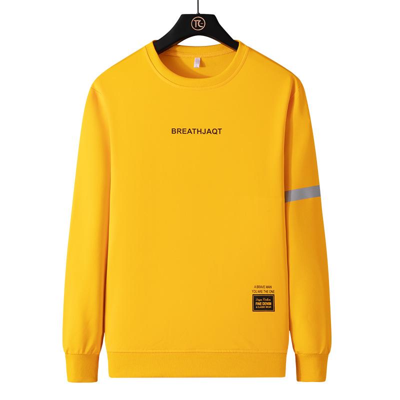 Свитер мужской с круглым вырезом, весенне-осенний спортивный костюм с длинным рукавом, мужской повседневный