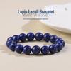 Handcrafted Afghan Lapis Lazuli Round Bead Bracelet