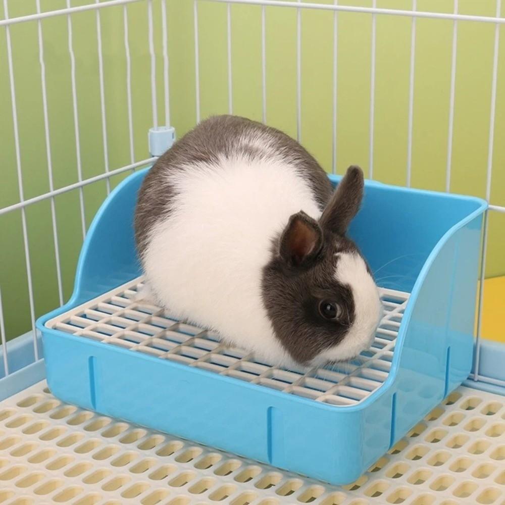 Potty Trainer Bunny Training Toilet Detachable Grids Puppy Pee Pan Tray for Cage Use