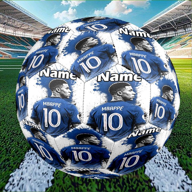 Custom Name Personalized Kylian Mbappe Print Size 5 Soccer Ball Training & Match Football, for Team, Kicking, Gift for Football