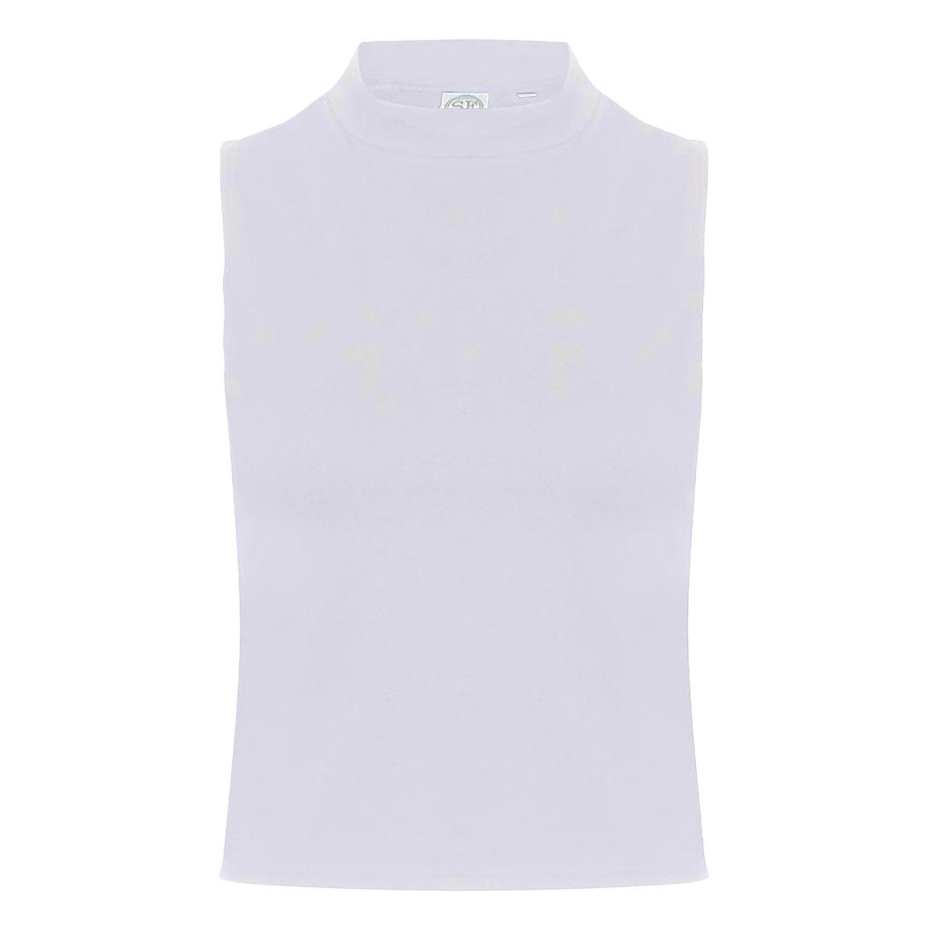 Skinni Fit Женский/женский укороченный жилет без рукавов с высоким воротом