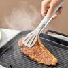 BBQ Tongs 304 Stainless Steel Food Tongs Anti-Scald Bread Steak Clip Kitchen Utensils Versatile Grilling Serving Tongs