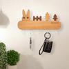 Non Perforated Key Hook Wall Mounted Beech Wood Entrance Decoration Key Storage Rack Wall Mounted Entrance Hangers Key Hanger