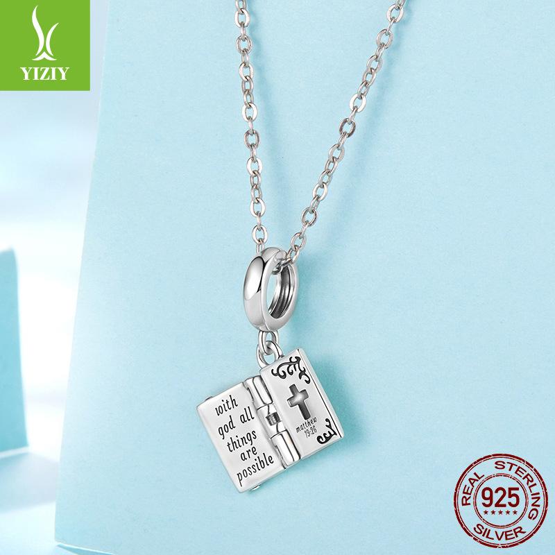 Openable Cross Pendant Jewelry Accessories, Cross-Border Popular Accessories S925 Sterling Silver Beads