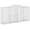 VidaXL Paniers à gabions arqués 10 pcs 300x50x140/160 cm fer galvanisé, gabion, cage de gabion, panier de mur de gabion, mur 3146745