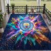 Soft Floor Carpet Manchester City Pattern Area Rug Decorative Mat For Home Room Decoration