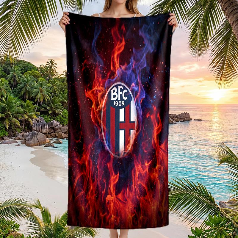 Bologna FC print Quick Dry Beach Towel Microfiber Absorbent Portable Travel Swimming Towel