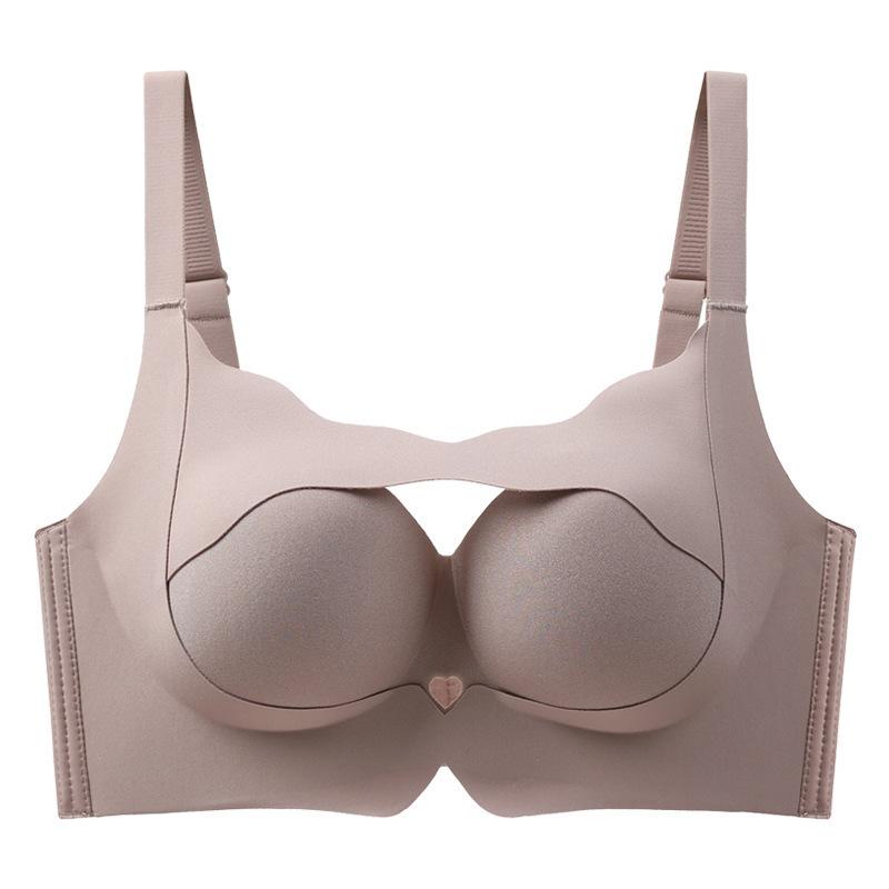 Round chest underwear women gather small breasts without traces, half a cup shows large, no steel ring, anti-sagging flat chest bra cover