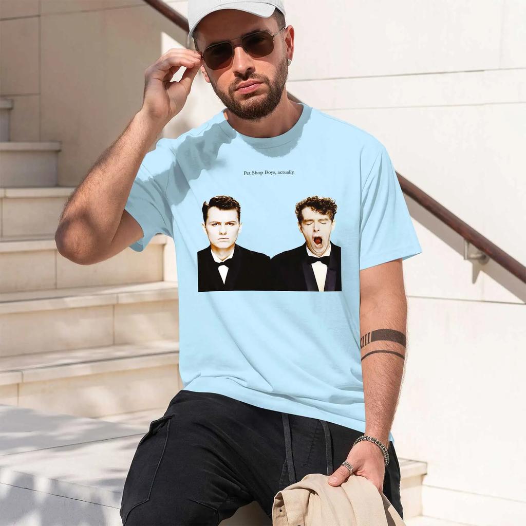 Pet Shop Boys 2026 New Fashion Heavyweight Hot Selling Retro Printed Pattern Fun Round Neck Tshirt For Daily Comfort