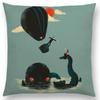 Latest Magical World Unknown Loch Ness  Colorful Pure Curiosity Cushion Cover Sofa Throw Pillow Case Big Octopus Zombie