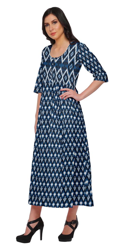 Moomaya A-LineA  KurtisA  For Women Printed LongA  KurtiA  Dress Indian Top For