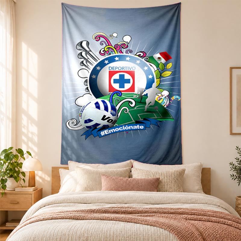 CruzAzul Tapestry highquality for decorating living room bedroom dorm walls ideal as bedroom wallart orholiday gift
