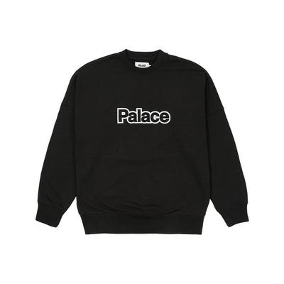 Palace FW21 Word Logo Print Круглый вырез толстовка унисекс топы черный P20CS016