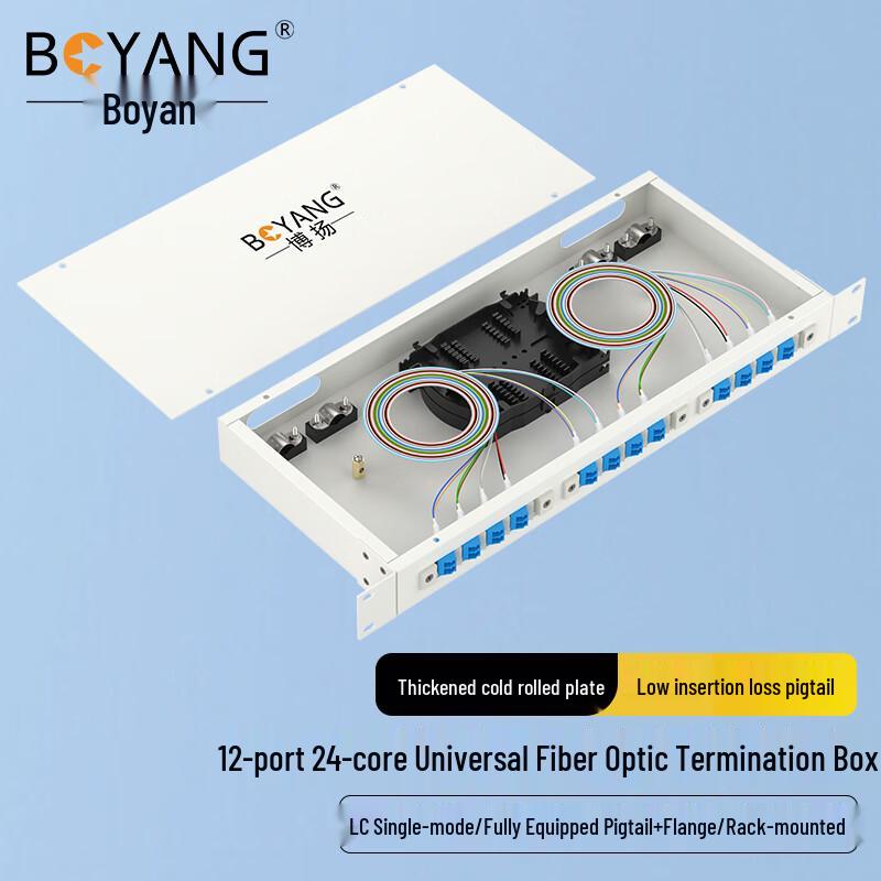 Boyang 1U Fiber Optic Rack Mount Management Solution