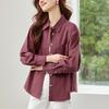 Lapel Embroidered Long-sleeved Shirt for Women In Spring Clothes and Style Commuting Loose Top for Women