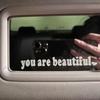 The Text Car Stickers You Are Beautiful Interior Decoration Rear View Mirror Fashion Stickers Creative Sport PVC Vinyl Decals