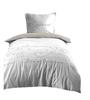 Housse De Couette + Taies - Mot D'amour - 140x200cm - 100% Coton - Lavable En Machine